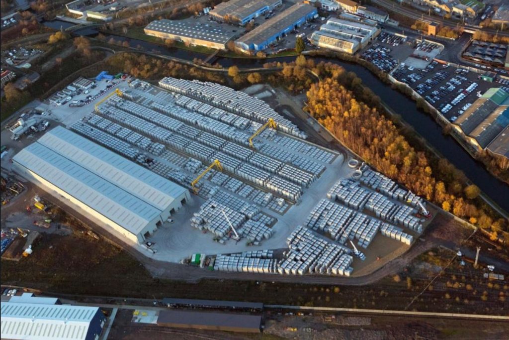 Aerial view of the Crossrail C300/410 precast segment factory