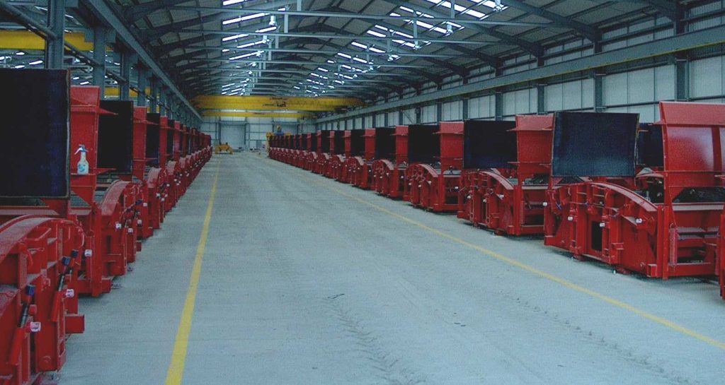 Production line of tunnel segment moulds for the Channel Tunnel Rail Link